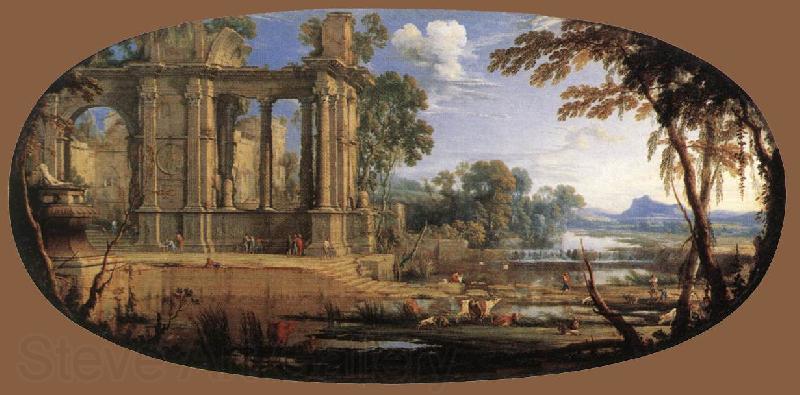 PATEL, Pierre Landscape with Ruins af Germany oil painting art